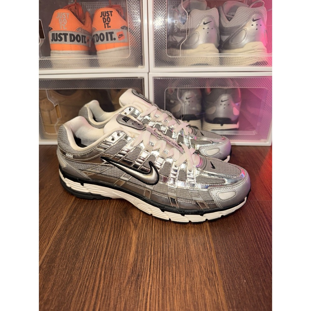 Size 9 - Nike P-6000 Metallic Silver CN0149-001 Sneaker Mens Shoes
